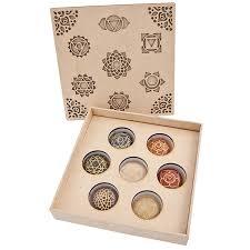 Box of Chakra Engraved Stones
