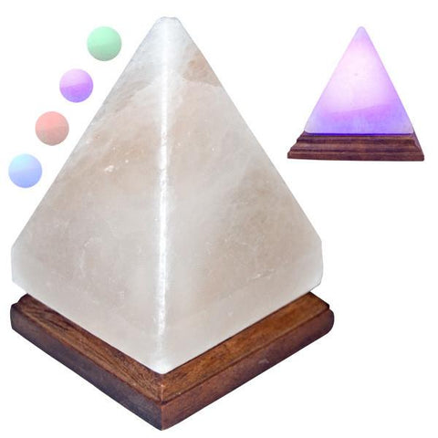 Pyramid Salt LED Lamp w/ USB
