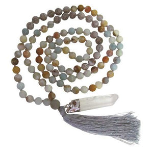 Amazonite & Map Stone Prayer Beads